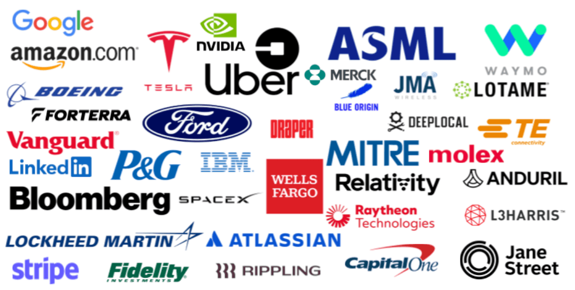 Our Network - Companies our members and alumni have worked at